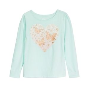 Epic Threads Girls' Heart Butterflies T-Shirt, Eggshell Blue, 14-27